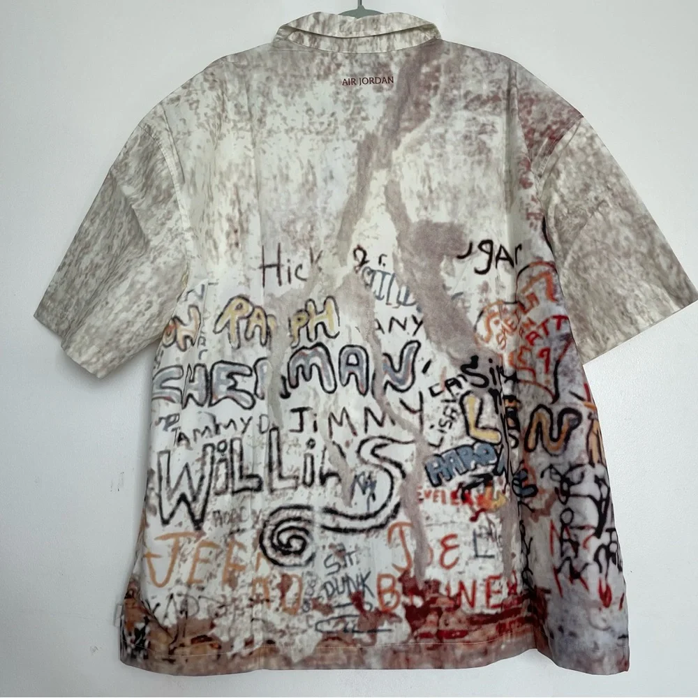 Air Jordan Men’s Camp Shirt Sail Size XXL